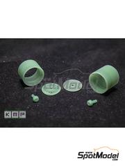KMP Kool Models Production: Llantas escala 1/24 - BBS para Porsche 956 y Porsche 962 - piezas impresas en 3D - para las referencias de Tamiya TAM12626, TAM12627, TAM2101, TAM24047, 2447, TAM24049, TAM24089, TAM24097, TAM24232, TAM24233, TAM24309, TAM24313, TAM24314, TAM24372 y TAM2601 - 2 + 2 unidades