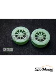 KMP Kool Models Production: Rims and tyres set 1/24 scale - Audi R8 GT3 LMS - 3D printed parts - for Nunu references PN24004, NU-24004, PN24004, NUNPN24004, PN24024, PN-24024, PN24028 and NU24028 - 2 + 2 units