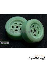 KMP Kool Models Production: Rims and tyres set 1/24 scale - Nori for Lancia 037 Evo2 - 3D printed parts - for Hasegawa references 20264, 20277, 20299, 20399, 20414, 20447, 20485, 20523, 20566, 20584, 20631, 20681, 20775, 25030, CR-30, 25030.OUTLET, 25031, CR-31, 52305, SP505, HACR30, 25030 and CR-30 - 4 units