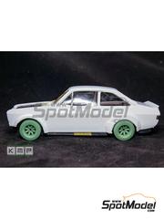 KMP Kool Models Production: Set de llantas y neumticos escala 1/24 - Minilite 13" para Ford Escort Mk II RS1800 - piezas impresas en 3D - para las referencias de Italeri 3650, IT3650, ITA3650 y 3655, o las referencias de Revell REV07374 y 7374 - 4 unidades