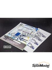 KMP Kool Models Production: Decoracin escala 1/24 - Ford Fiesta WRC Equipo M-Sport WRT N 16 - Adrien Fourmaux (FR) + Renaud Jamoul (BE) - Rally Safari Kenia, Rally de Croacia 2021 - piezas impresas en 3D, mscaras de pintura, calcas de agua, otros materiales y manual de instrucciones - para las referencias de Belkits BEL012, BEL-012, BEL013 y BEL-013