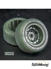 KMP Kool Models Production: Set de llantas y neumticos escala 1/24 - Alpine A110 grupo 4 - piezas impresas en 3D - para las referencias de Heller 80745, HEL80745, HE80745 y L761, o las referencias de Tamiya TAM24185, TAM24278 y TAM89676 - 4 unidades