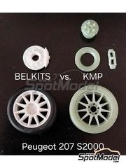 KMP Kool Models Production: Tarmac conversion set 1/24 scale - Peugeot 207 S2000 - 3D printed parts - for Belkits reference BEL-001 - 4 units