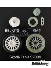 KMP Kool Models Production: Tarmac conversion set 1/24 scale - Skoda Fabia S2000 - 3D printed parts - for Belkits reference BEL-004 - 4 units