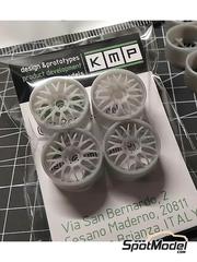 KMP Kool Models Production: Llantas escala 1/24 - Llantas BBS para AMG C-Class DTM - piezas impresas en 3D - para las referencias de Tamiya TAM24140, 24140 WA, TAM24143 y TAM24146 - 4 unidades