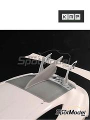 KMP Kool Models Production: Wing set 1/24 scale - Manthey Racing rear window aero fin for Porsche 911 992.1 GT3 RS - 3D printed parts - for Tamiya reference TAM24370 - 1 units