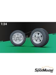 KMP Kool Models Production: Rims and tyres set 1/24 scale - Porsche 911SC RS Fuchs Gravel - 3D printed parts - for Nunu reference PN24011 - 4 units