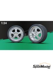 KMP Kool Models Production: Rims and tyres set 1/24 scale - Works for Lancia 037 - Japan Touring Car Championship (JTCC) 1994 - 3D printed parts - for Hasegawa reference 20414 - 4 units