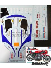 Khaled Models: Marking / livery 1/12 scale - Honda RS1000 Endurance Racer sponsored by Total #1, 2 - Mike Baldwin (US) + David Aldana (US) - 8 Hours Suzuka Endurance Race, FIM Endurance World Championship 1981 - water slide decals - for Tamiya reference TAM14014