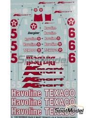 Khaled Models: Marking / livery 1/20 scale - Lola Ford T93/00 Newman Haas Racing Team sponsored by Havoline, Kmart #5, 6 - Nigel Ernest James Mansell (GB), Mario Andretti (US) - NTT IndyCar Series 1993 - water slide decals - for Tamiya reference TAM20040