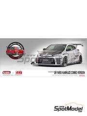 Kitbox PZY Model: Car scale model kit 1/24 scale - Toyota GR Yaris Kamikaze Combo Version sponsored by Varis - 3D printed parts, photo-etched parts, resin parts, rubber parts, seatbelt fabric, water slide decals, other materials and assembly instructions image