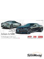 Kitbox PZY Model: Car scale model kit 1/24 scale - Lexus LC500 S Package LHD Version - photo-etched parts, resin parts, seatbelt fabric, water slide decals, other materials and assembly instructions