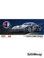 Kitbox PZY Model: Car scale model kit 1/24 scale - Porsche 935/19 2019 - photo-etched parts, resin parts, rubber parts, seatbelt fabric, water slide decals, other materials and assembly instructions image