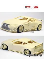 Kitbox PZY Model: Car scale model kit 1/24 scale - Lexus LC500 LBWK GT Wing Style LHD Version - photo-etched parts, resin parts, seatbelt fabric, water slide decals, other materials and assembly instructions image