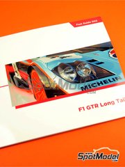 Komakai: Libro de referencia - McLaren F1 GTR Long Tail - para las referencias de Aoshima 007495, AOSH-00749, 007525, AOSH-007471, 014189, AOS01418, AOSH-007457 y AOSH-007518, o las referencias de Fujimi FJ11422, FJ114224, FJ12579, RS-91, FJ125794, FJ12580, FJ125800, FJ12581, FJ125817, RS-45, FJ12582, FJ125824, RS-79, FJ12594, 125947, FJ125947, RS-59, FJ12595, 125954, FJ125954 y FJ12665, o las referencias de Model Factory Hiro MFH-K376, K-376, MFH-K377, K-377, MFH-K378, K-378, MFH-K379, K-379, MFH-K380 y K-380, o las referencias de Renaissance Models 041, 041C, 041D y 041E