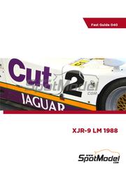 Komakai: Libro de referencia - Jaguar XJR-9 LM 1988 - para las referencias de Hasegawa 20316, 20335 y 20654, o las referencias de Model Factory Hiro MFH-K554, K-554, MFH-K555, K-555, MFH-K590, K-590, MFH-K591, K-591, MFH-K631, K-631, MFH-K632 y K-632, o la referencia de Tamiya TAM24084