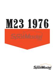 Komakai: Reference / walkaround book - McLaren Ford M23 - FIA Formula 1 World Championship 1976 - for Model Factory Hiro references MFH-K858, K-858, MFH-K859 and K-859, or Tameo Kits reference WCT076, or Tamiya references TAM12640, TAM20002 and TAM20062