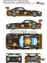 LB Production: Marking / livery 1/24 scale - Mercedes Benz AMG GT3 Craft Bamboo Racing Team sponsored by Zung Fu #69 - Jonathan Hui (HK) + Antares Au (HK) + Frank Yu Siu Fung (HK) + Kevin Tse (MO) - Dubai 24 Hours 2020 - water slide decals and placement instructions - for Tamiya references TAM24345 and TAM24350 image