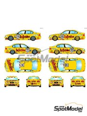 LB Production: Marking / livery 1/24 scale - BMW 320i E46 Brinkmann Motorsport Team sponsored by Hasserder #11, 22 - Thomas Winkelhock (DE), Ellen Lohr (DE) - DTC Deutsche Tourenwagen Cup 2001 - water slide decals and assembly instructions - for Nunu references PN24007 and NU-24007