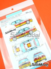 LB Production: Marking / livery 1/24 scale - BMW M3 E30 Sport Evolution II Bigazzi Team sponsored by Monte Shell #16, 18, 19 - Jacques Laffite (FR), Gabriele Tarquini (IT), Pierluigi Martini (IT) - Italian Superturismo Champonship -  Campionato Italiano Superturismo 1989 - water slide decals and assembly instructions - for Beemax Model Kits references B24007, Aoshima 098196 and B24019, or Nunu references PN24014, PN-24014, PN24017, PN-24017, PN24019 and PN-24019