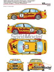 LB Production: Decoracin escala 1/24 - BMW 320i (E46) Equipo Schubert Motorsports patrocinado por Hasserder N 1, 2 - Claudia Hrtgen (DE), Thomas Winkelhock (DE) - Produktionswagen Meisterschaft (DMSB) - Campeonato Produccin DMSB 2004 - calcas de agua e instrucciones de colocacin - para las referencias de Nunu PN24033, NU-24033, PN24033.OUTLET, PN24047 y NU-24047