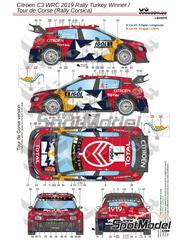 LB Production: Decoracin escala 1/24 - Citroen C3 WRC Equipo Citron Total WRT patrocinado por RB N 1, 4 - Sbastien Ogier (FR) + Julien Ingrassia (FR), Esapekka Lappi (FI) + Janne Ferm (FI) - Rally de Turquia, Rally de Crcega - Corsica Linea Tour de Corse - Rallye de France 2019 - calcas de agua e instrucciones de colocacin - para las referencias de Belkits BEL017, BEL-017, BEL018 y BEL-018