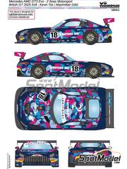 LB Production: Marking / livery 1/24 scale - Mercedes Benz AMG GT3 Evo 2 Seas Motorsport Team sponsored by A Bathing APE #18, 222 - Maximilian Gtz (DE) + Kevin Tse (MO), Isa Al Kalifa (BH) + Kiern Jewiss (GB) + Lewis Williamson (GB) + Kevin Tse (MO) - Total 24 Hours SPA Test Day, British GT Championship 2025 - water slide decals and placement instructions - for Tamiya references TAM24345 and TAM24350