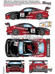 LB Production: Decoracin escala 1/24 - BMW M4 GT3 Equipo Walkenhorst Motorsport patrocinado por Yokohama Advan N 34, 101 - Christian Krognes (NO) + Jesse Krohn (FI) + Andy Soucek (ES) + Jakub 'Kuba' Giermaziak (PL) - 24 Horas de Nrburgring, NLS Nrburgring Endurance Series 2023 - mscaras de pintura, calcas de agua e instrucciones de colocacin - para las referencias de Nunu PN24045 y PN24057