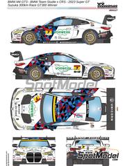 LB Production: Decoracin escala 1/24 - BMW M4 GT3 Equipo BMW M Studie x CRS patrocinado por Vorwerk N 7 - Seiji Ara (JP) + Bruno Spengler (CA) + Masataka Yanagida (JP) - Autobacs Super GT Series 2023 - calcas de agua e instrucciones de colocacin - para las referencias de Nunu PN24045 y PN24057