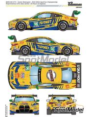 LB Production: Decoracin escala 1/24 - BMW M4 GT3 Equipo Turner Motorsport patrocinado por H&R N 96 - Robby Foley (US) + Patrick Gallagher (US) + Jens Klingmann (DE) + Jake Walker (US) - 24 Horas de Daytona, Campeonato IMSA WeatherTech SportsCar 2024 - calcas de agua e instrucciones de colocacin - para las referencias de Nunu PN24045 y PN24057