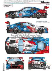 LB Production: Marking / livery 1/24 scale - BMW M4 GT3 Evo Paul Miller Racing Team sponsored by iHeart Radio #1, 48 - Madison Snow (US) + Neil Verhagen (US), Connor De Phillippi (US) + Dan Harper (GB) + Max Hesse (DE) - IMSA WeatherTech SportsCar Championship 2025 - water slide decals and placement instructions - for Nunu references PN24045 and PN24057