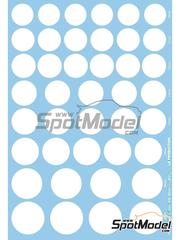 LB Production: Decals 1/24 scale - White Round - Large size - water slide decals manufactured with digital technology