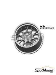 LB Production: Llantas escala 1/24 - BBS RE686  - piezas impresas en 3D y calcas de agua - para la referencia de LB Production LB-24056, o las referencias de Nunu PN24033, NU-24033, PN24033.OUTLET, PN24047 y NU-24047 - 4 unidades