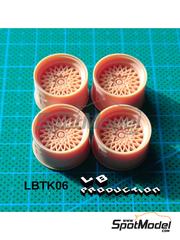 LB Production: Rims 1/24 scale - Formula Mesh - 3D printed parts - for Hasegawa references 20587, 21146 and HC46, or LB Production references LB-24059 and LB-24060 - 4 units image