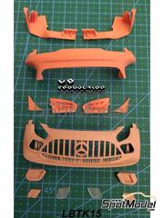 LB Production: Transkit 1/24 scale - Mercedes Benz AMG GT3 Evo with fog lights - 3D printed parts, paint masks, water slide decals and placement instructions - for Tamiya references TAM24345 and TAM24350