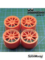 LB Production: Rims 1/24 scale - TWS Racing - 3D printed parts - for LB Production reference LB-24102 - 4 units