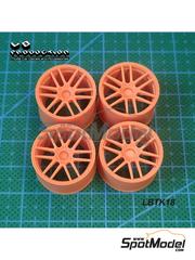 LB Production: Rims 1/24 scale - Enkei Forged RA039 - 3D printed parts - for LB Production reference LB-24103 - 4 units