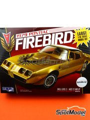 MPC: Car scale model kit 1/16 scale - Pontiac Firebird Trans Am 1979 - metal parts, plastic parts, rubber parts, water slide decals, assembly instructions and painting instructions