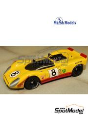 Marsh Models: Car scale model kit 1/43 scale - Porsche 908/02 A.G. Dean Racing Team #8 - Tony Dean (GB) - Can-Am Road Atlanta 1970 - photo-etched parts, resin parts, turned metal parts, water slide decals, white metal parts, other materials and assembly instructions