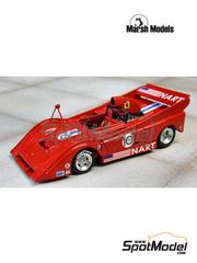 Marsh Models: Car scale model kit 1/43 scale - Ferrari 712M North American Racing NART Team #10 - Brian Redman (GB) - Can-Am Watkins Glen 1974 - photo-etched parts, resin parts, turned metal parts, water slide decals, white metal parts, other materials and assembly instructions image