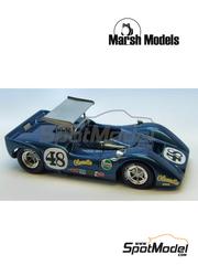 Marsh Models: Car scale model kit 1/43 scale - McLeagle McLaren M6B Gurney All American Racers Team sponsored by Olsonite #48 - Dan Gurney (US) - Can-Am Laguna Seca 1969 - photo-etched parts, resin parts, turned metal parts, water slide decals, white metal parts, other materials and assembly instructions image