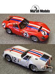 Marsh Models: Car scale model kit 1/43 scale - Maserati 151/3 #2, 3, 11, 12 - Maurice Trintignant (FR) + Andr Simon (FR) - 24 Hours Le Mans, 12 hours Reims, 1000 Kms Paris, 24 Hours Le Mans Tests 1964 and 1965 - photo-etched parts, resin parts, turned metal parts, water slide decals, white metal parts, other materials and assembly instructions