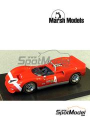 Marsh Models: Car scale model kit 1/43 scale - McLaren M1B Bruce McLaren Motor Racing Team #4 - Bruce McLaren (NZ) - Player's 200 Mosport 1966 - photo-etched parts, resin parts, turned metal parts, water slide decals, white metal parts, other materials and assembly instructions image
