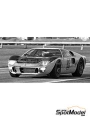 Marsh Models: Car scale model kit 1/43 scale - Ford GT40 Mk II Holman & Moody, Shelby American Team #87, 95, 96, 97, 98 - Richie Ginther (US) + Ronnie Bucknum (US), Walter Edwin Hansgen (US) + Mark Donohue (US), Chris Amon (NZ) + Bruce McLaren (NZ), Dan Gurney (US) + Jerry Grant (US), Ken Miles (US) + Lloyd Ruby (US) - 24 Hours of Daytona 1966 - photo-etched parts, resin parts, turned metal parts, water slide decals, white metal parts, other materials and assembly instructions