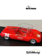 Marsh Models: Car scale model kit 1/43 scale - Lotus 23 Normand Racing Division, Essex Racing Stable, Arciero Brothers, Bob Challman Team #10, 34, 84, 96, 222 - Ian Anthony 'Pete' Geoghegan (AU), Jim Clark (GB), Jim Clark (GB) + Trevor Taylor (GB), Parnelli Jones (US), Robert William 'Bobby' Unser (US) - Nrburgring 1000 Kilometres, Australian TT Tourist Trophy, Riverside 200 Miles, Snetterton 3 Hours 1962, 1963 and 1964 - photo-etched parts, resin parts, turned metal parts, water slide decals, white metal parts, other materials and assembly instructions