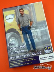 Master Box Ltd: Figura escala 1/24 - Stan Long Haul Thompson - piezas de plstico, manual de instrucciones e instrucciones de pintado