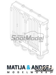 Matija and Andrej Modelworks: Detail 1/20 scale - Bosch MS7.4 Racing ECU - 3D printed parts - 4 units