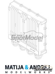 Matija and Andrej Modelworks: Detail 1/24 scale - Bosch MS7.4 Racing ECU - 3D printed parts - 4 units