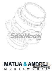 Matija and Andrej Modelworks: Detail 1/12 scale - AS Series Deustch Connectors - 3D printed parts - for Matija and Andrej Modelworks reference MAA-00001-12 - 406 units