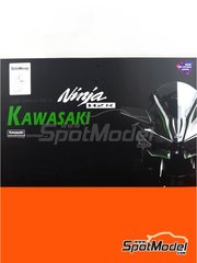 Meng Model: Motorbike scale model kit 1/9 scale - Kawasaki Ninja H2R pre-painted version - metal parts, photo-etched parts, plastic parts, rubber parts, water slide decals and assembly instructions